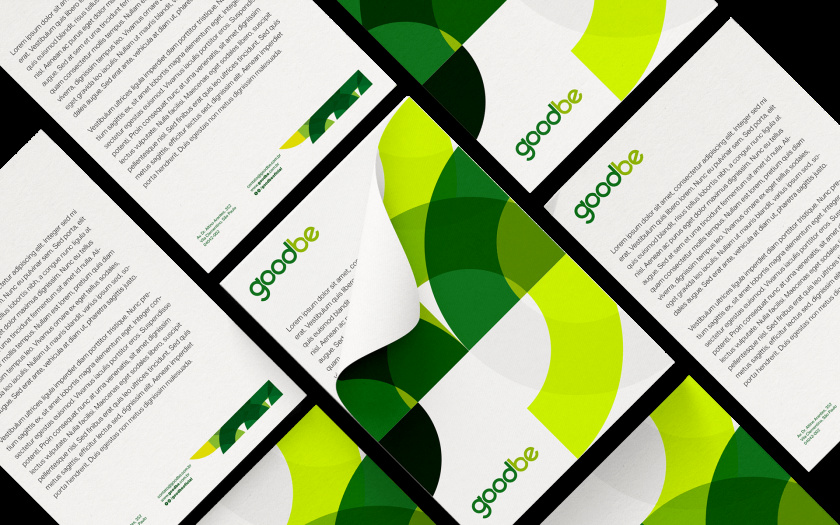 Goodbe健身中心品牌形象設計，一個積極和動態(tài)的鏈接形象