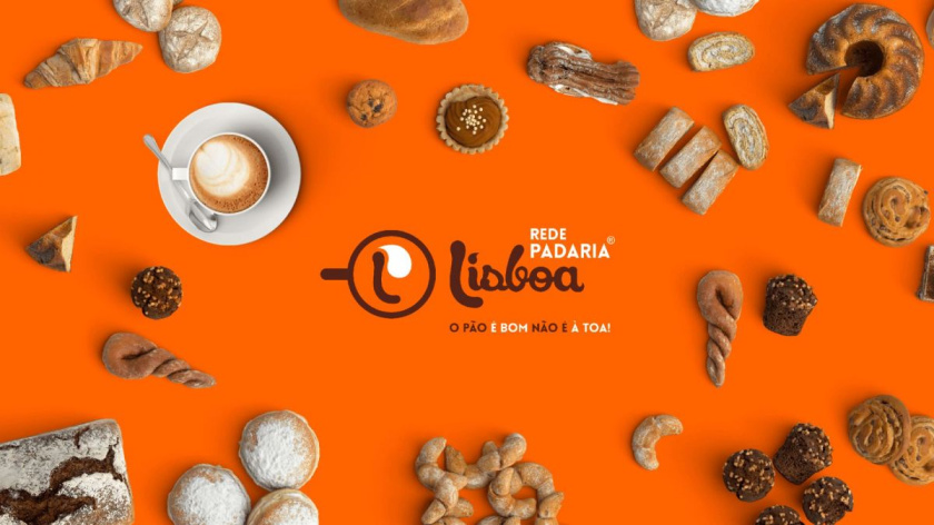 Rede Padaria咖啡面包連鎖店品牌形象設(shè)計(jì)logo設(shè)計(jì)，飛濺的咖啡形象