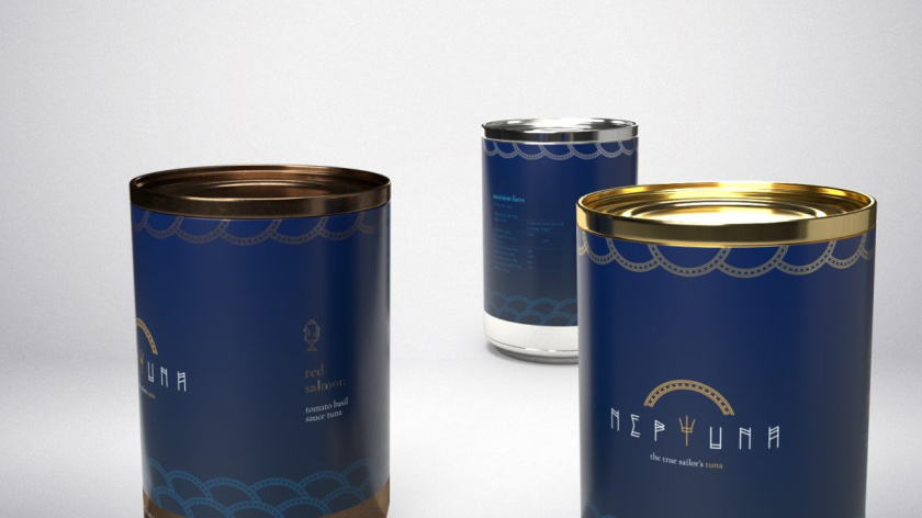 Neptuna 金槍魚罐頭品牌形象logo設(shè)計與包裝設(shè)計