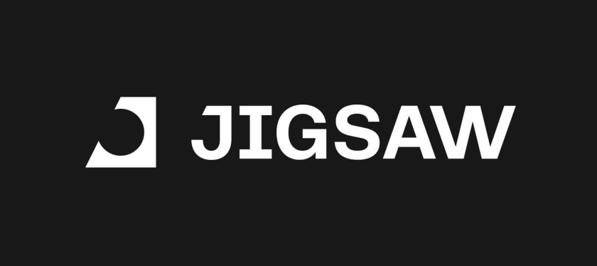 Jigsaw 安全技術(shù)科技公司logo設(shè)計(jì)vi設(shè)計(jì)，剪切的幾何圖形