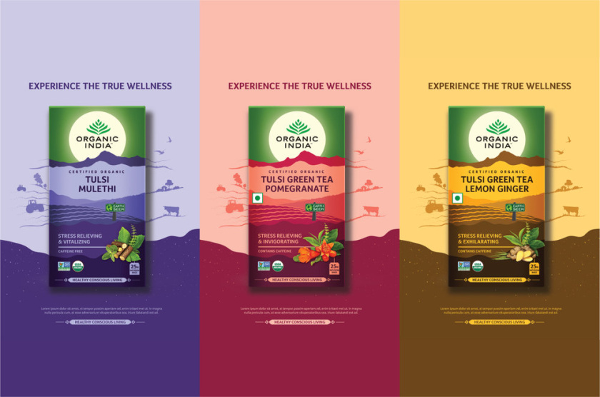 有機(jī)印度健康茶飲食品包裝設(shè)計(jì)“山脈”篇