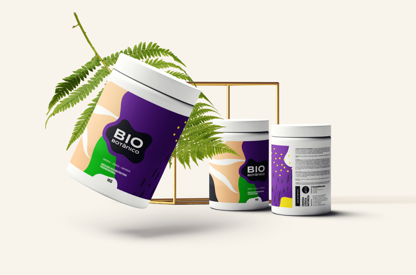 Bio Botanico 專業(yè)護發(fā)產品包裝設計，鮮艷熱帶風格元素