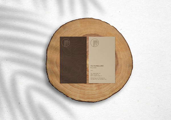 Woodie 高端家具制造品牌logo設計vi設計 ”木紋元素“