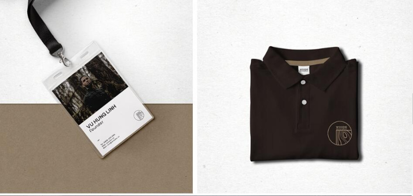 Woodie 高端家具制造品牌logo設計vi設計 ”木紋元素“