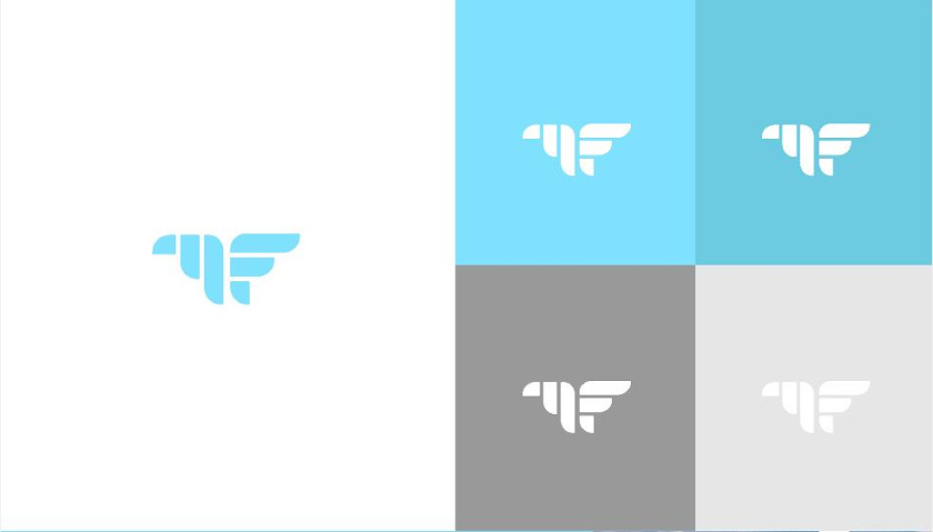 Freedom 旅游公司logo設(shè)計(jì)vi設(shè)計(jì)，輕快的淺藍(lán)色風(fēng)格