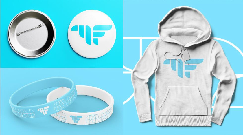 Freedom 旅游公司logo設(shè)計(jì)vi設(shè)計(jì)，輕快的淺藍(lán)色風(fēng)格