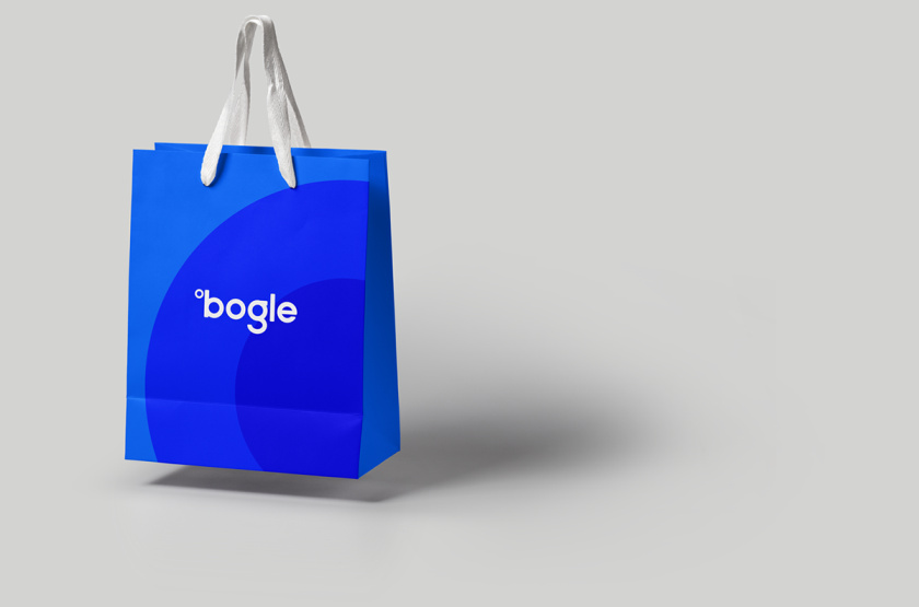 Bogle金融科技公司logo設(shè)計vi設(shè)計，首字母B改造成百分號%的形狀