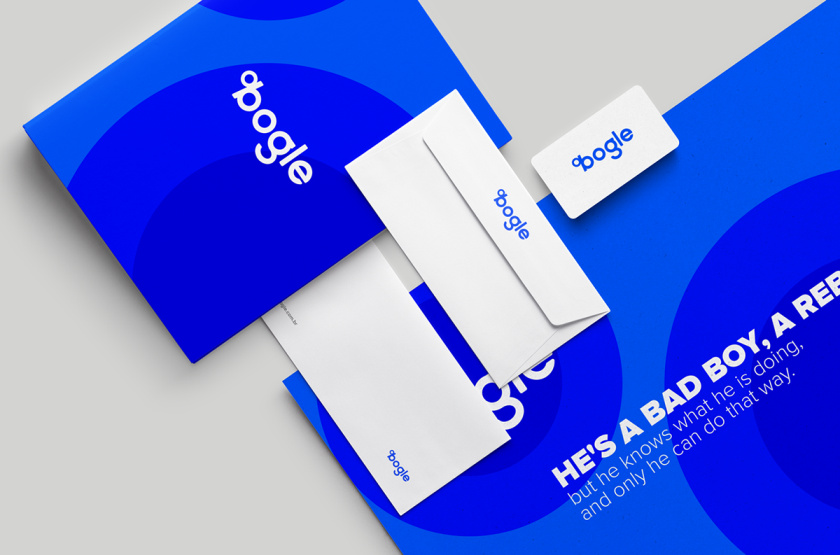 Bogle金融科技公司logo設(shè)計vi設(shè)計，首字母B改造成百分號%的形狀