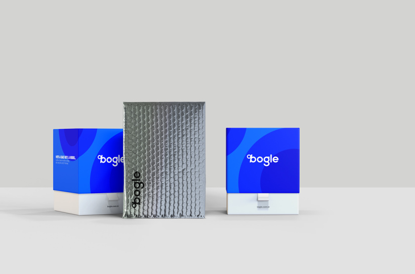 Bogle金融科技公司logo設(shè)計vi設(shè)計，首字母B改造成百分號%的形狀