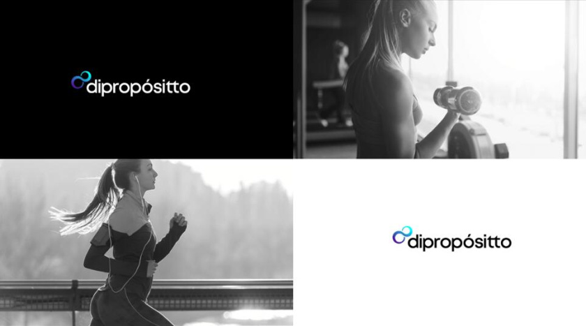 dipropósito 健身會所品牌視覺形象設計vi設計，活力動感的漸變色風格