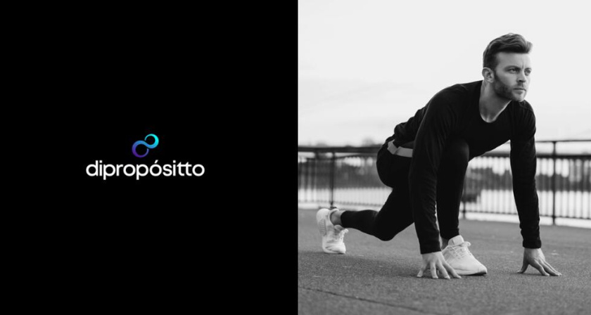 dipropósito 健身會所品牌視覺形象設計vi設計，活力動感的漸變色風格