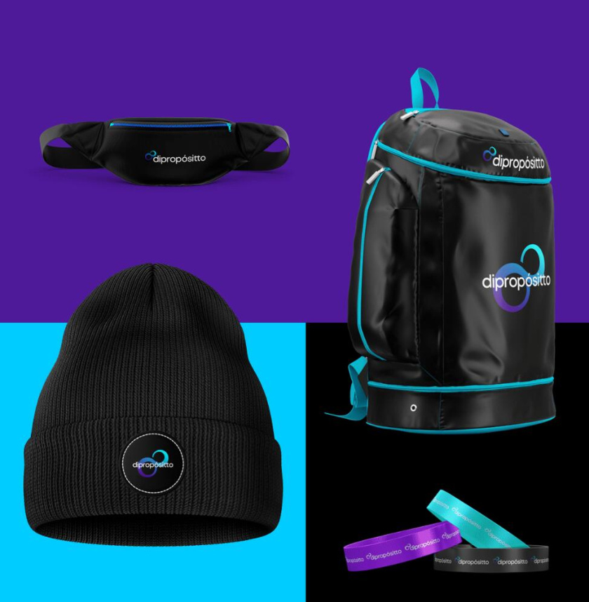 dipropósito 健身會所品牌視覺形象設計vi設計，活力動感的漸變色風格