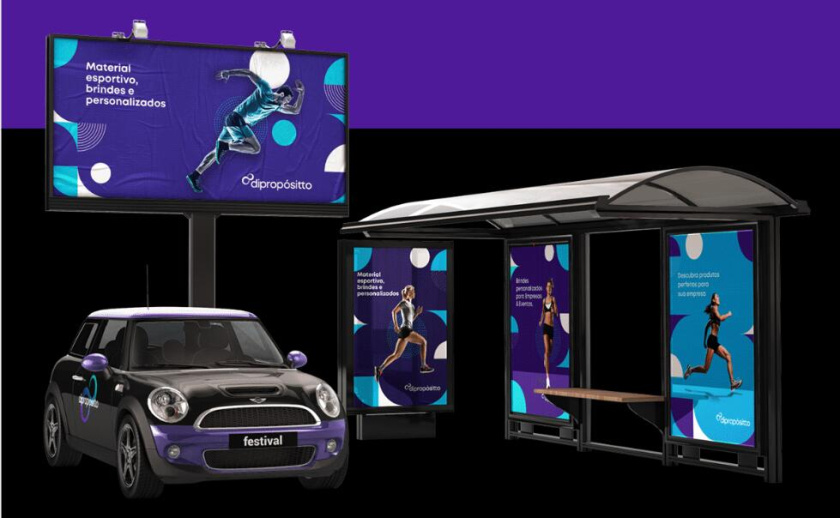 dipropósito 健身會所品牌視覺形象設計vi設計，活力動感的漸變色風格