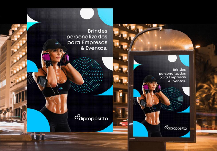 dipropósito 健身會所品牌視覺形象設計vi設計，活力動感的漸變色風格