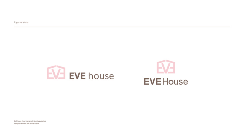 Eve House 家居用品品牌logo設(shè)計(jì)vi設(shè)計(jì)，追求設(shè)計(jì)感的女性粉色風(fēng)格
