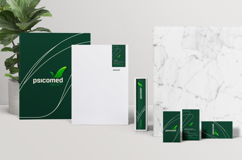 Psicomed 醫(yī)院品牌形象設(shè)計logo設(shè)計vi設(shè)計，高端與富有生命力