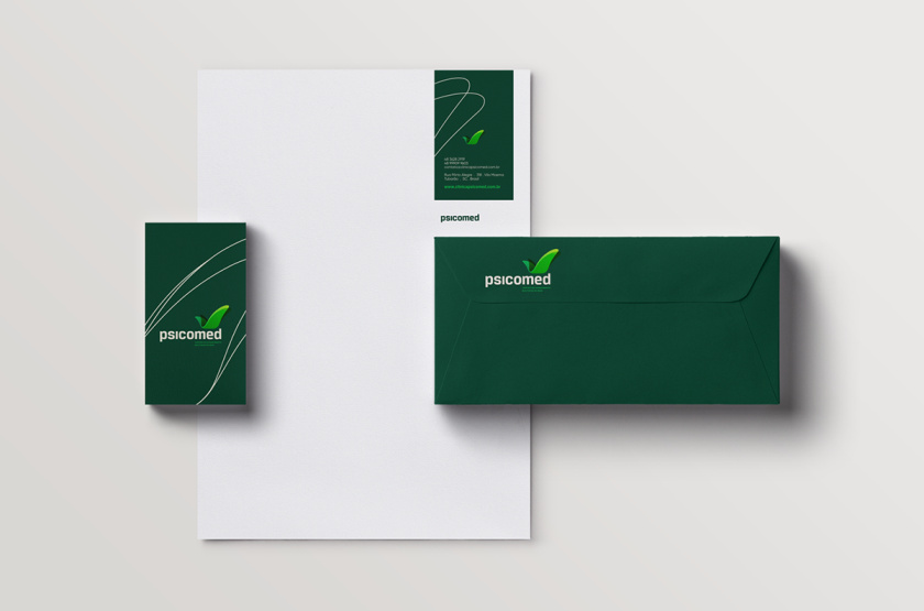 Psicomed 醫(yī)院品牌形象設(shè)計logo設(shè)計vi設(shè)計，高端與富有生命力