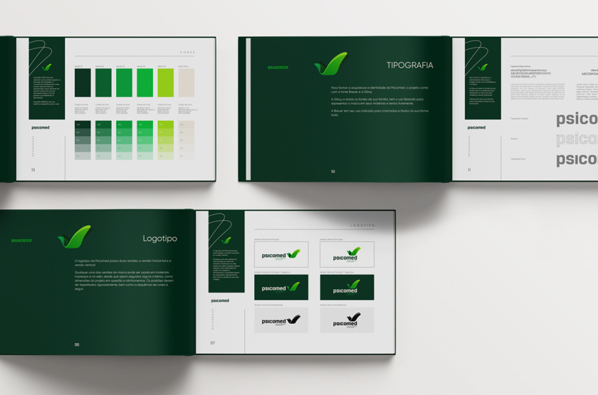 Psicomed 醫(yī)院品牌形象設(shè)計logo設(shè)計vi設(shè)計，高端與富有生命力