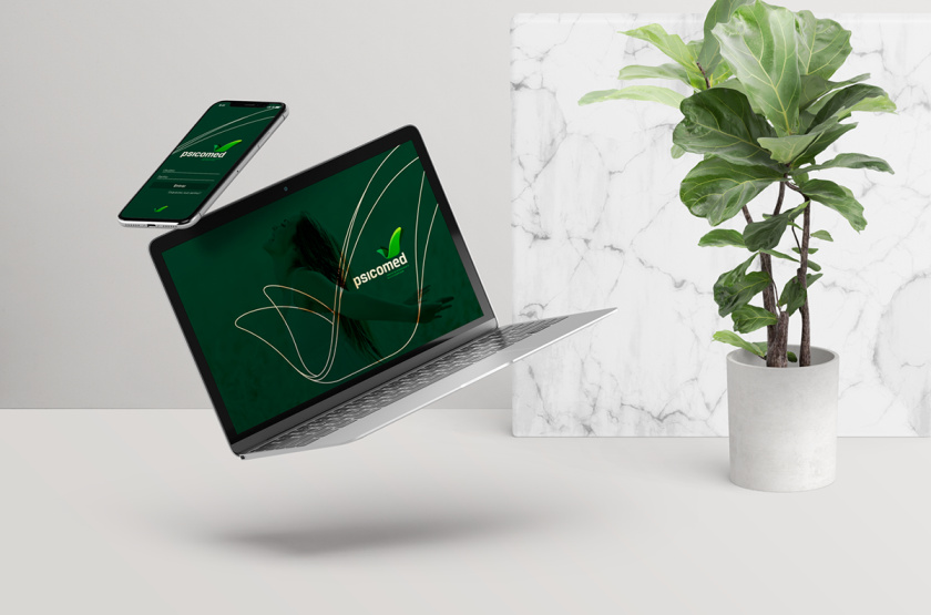 Psicomed 醫(yī)院品牌形象設(shè)計logo設(shè)計vi設(shè)計，高端與富有生命力