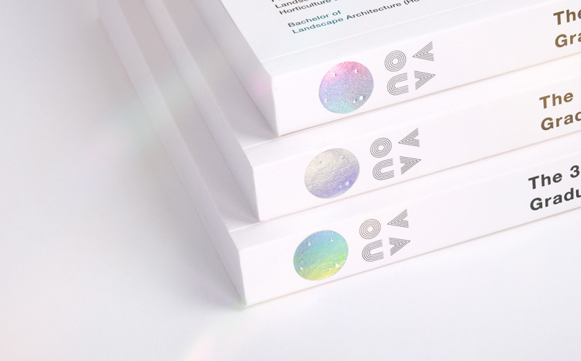 NOVA諾瓦-泰伊設(shè)計畢業(yè)展項目畫冊設(shè)計，全息箔漸變色印刷效果