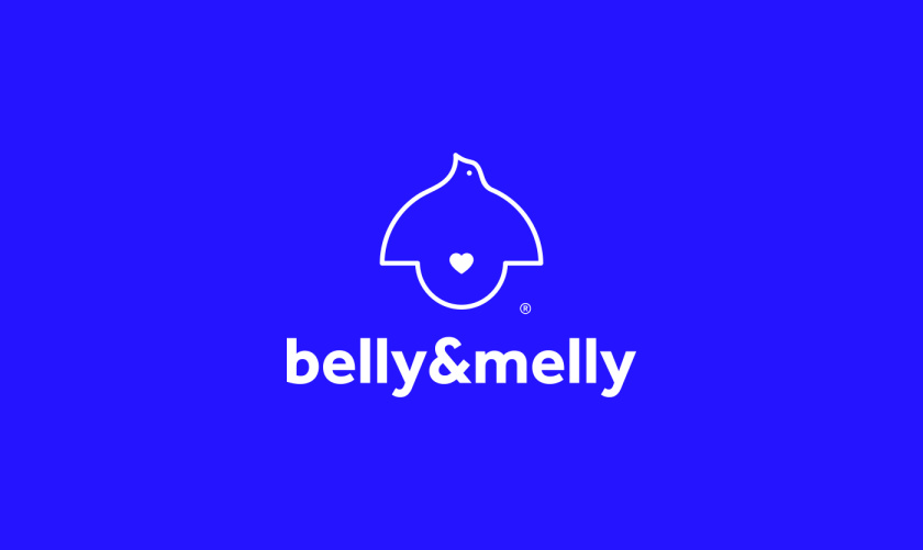 belly&melly 母嬰用品品牌logo設(shè)計(jì)vi設(shè)計(jì)，小鳥(niǎo)+燈泡+心形