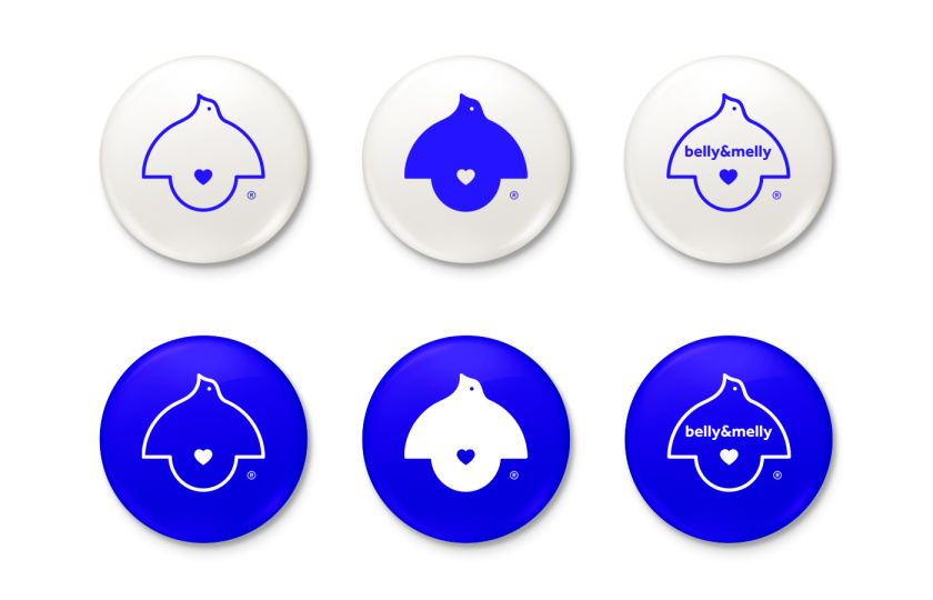belly&melly 母嬰用品品牌logo設(shè)計(jì)vi設(shè)計(jì)，小鳥(niǎo)+燈泡+心形