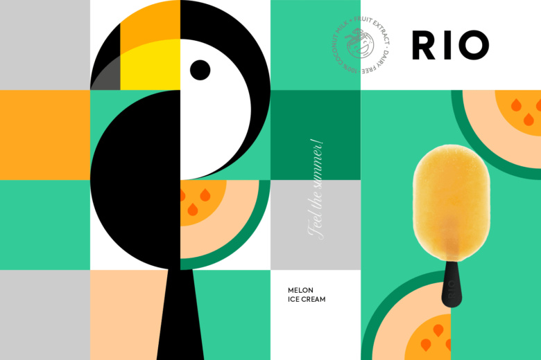 RIO冰淇淋棒冰冷飲包裝設(shè)計(jì)“巨嘴鳥(niǎo)插畫(huà)設(shè)計(jì)”款