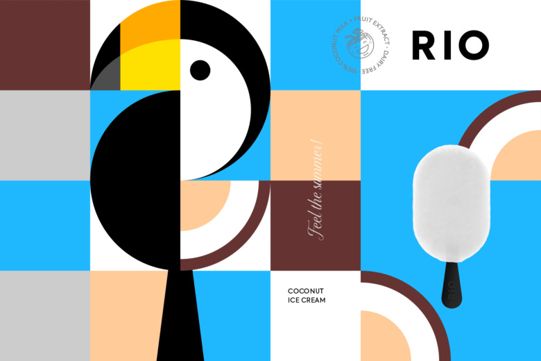 RIO冰淇淋棒冰冷飲包裝設(shè)計(jì)“巨嘴鳥(niǎo)插畫(huà)設(shè)計(jì)”款