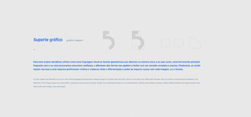 Blue 5 Solutions 科技公司企業(yè)品牌形象vi設(shè)計(jì),,幾何同色系藍(lán)色色塊輔助圖形