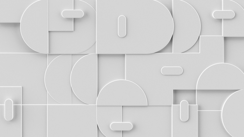 Blue 5 Solutions 科技公司企業(yè)品牌形象vi設(shè)計(jì),,幾何同色系藍(lán)色色塊輔助圖形