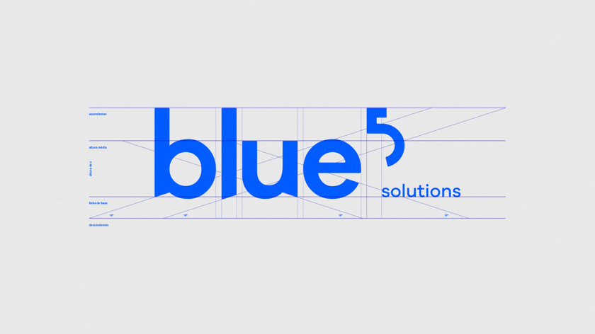Blue 5 Solutions 科技公司logo設(shè)計(jì)
