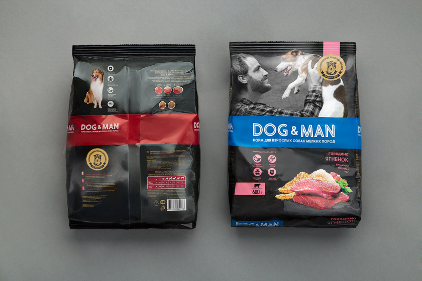 DOG&MAN 狗糧寵物食品包裝設(shè)計(jì),男人與狗的親密照片 DOG&MAN 狗糧寵物食品包裝設(shè)計(jì),男人與狗的親密照片