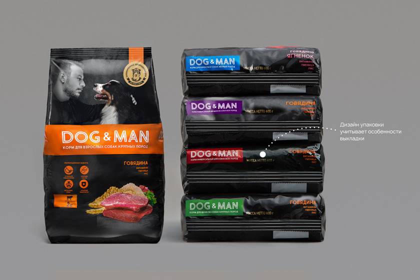 DOG&MAN 狗糧寵物食品包裝設(shè)計(jì),男人與狗的親密照片 DOG&MAN 狗糧寵物食品包裝設(shè)計(jì),男人與狗的親密照片