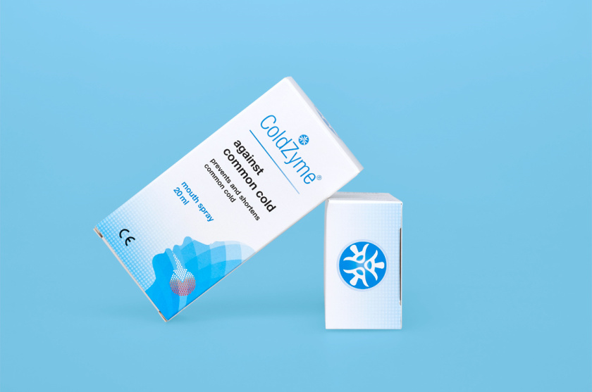 Coldzyme預防感冒病菌口腔噴霧劑包裝設計,色塊面部+箭頭喉嚨發(fā)炎圖形 Coldzyme預防感冒病菌口腔噴霧劑包裝設計,色塊面部+箭頭喉嚨發(fā)炎圖形