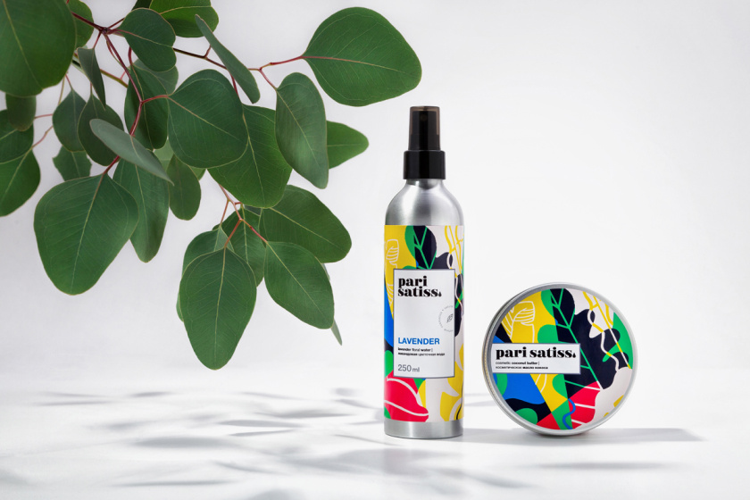 Pari Satiss天然化妝品包裝設計,天然有機植物抽象插畫圖案 Pari Satiss天然化妝品包裝設計,天然有機植物抽象插畫圖案