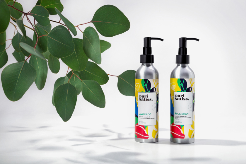 Pari Satiss天然化妝品包裝設計,天然有機植物抽象插畫圖案 Pari Satiss天然化妝品包裝設計,天然有機植物抽象插畫圖案