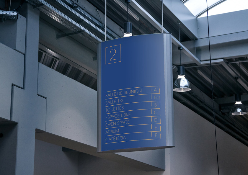 Place 67 共享辦公空間品牌形象vi設計logo設計-內部導視設計，辦公風格裝飾元素