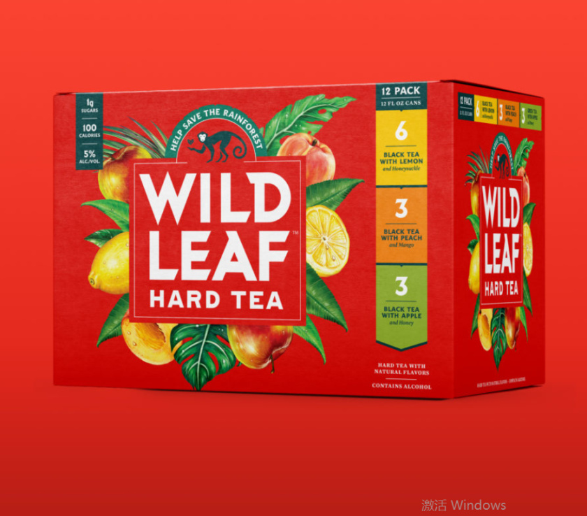 Wild Leaf 野葉硬茶水果混合茶飲飲料易拉罐包裝設(shè)計(jì),紅色熱帶雨林插畫風(fēng)格 Wild Leaf 野葉硬茶水果混合茶飲飲料易拉罐包裝設(shè)計(jì),紅色熱帶雨林插畫風(fēng)格