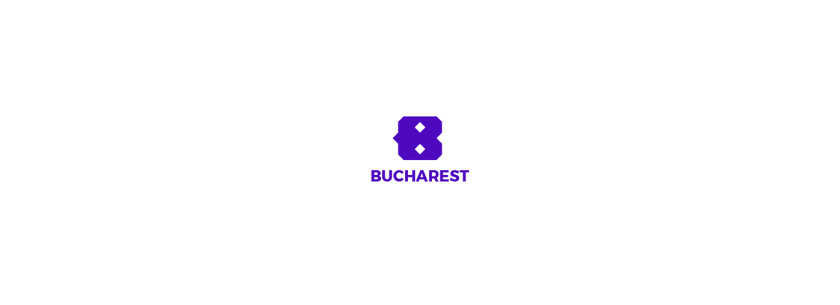 Bucharest布加勒斯特城市品牌vi視覺形象設計logo設計，單色幾何風格