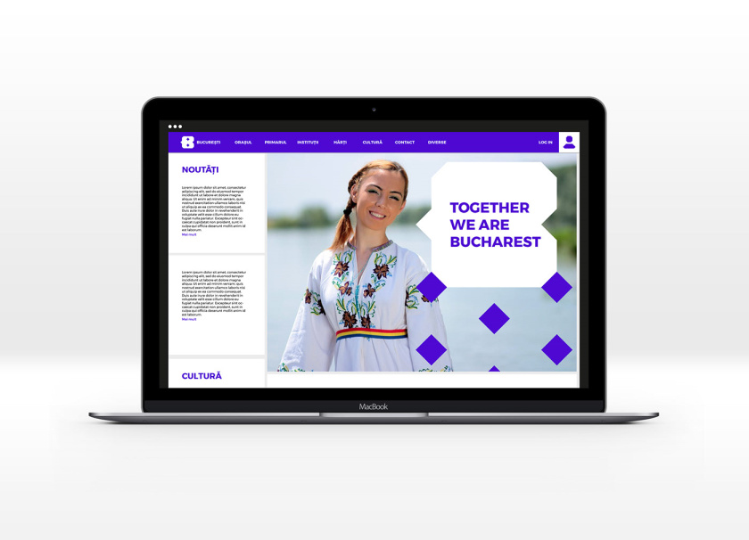 Bucharest布加勒斯特城市品牌vi視覺形象設計logo設計，單色幾何風格