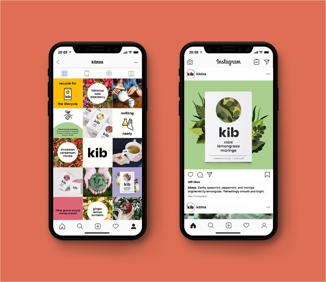 Kib''''天然保健花草茶茶葉品牌設(shè)計-手機網(wǎng)站界面設(shè)計