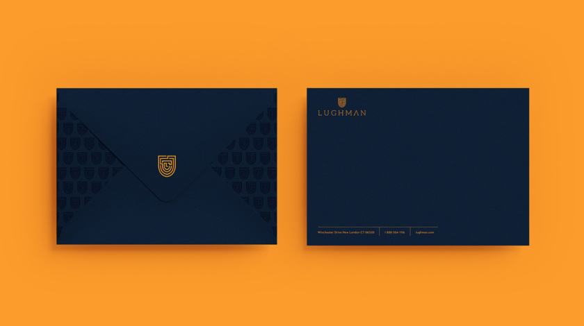 LUGHMAN 消費品公司迷宮線條盾牌logo設(shè)計與vi設(shè)計 LUGHMAN 消費品公司迷宮線條盾牌logo設(shè)計與vi設(shè)計