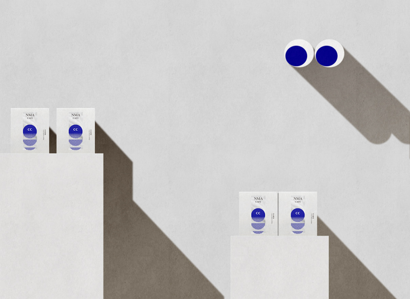 NMA CAFE 咖啡包裝設(shè)計(jì)“單色幾何元素”風(fēng)格