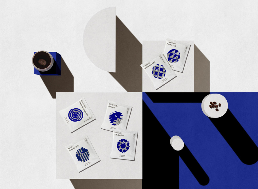 NMA CAFE 咖啡包裝設(shè)計(jì)“單色幾何元素”風(fēng)格