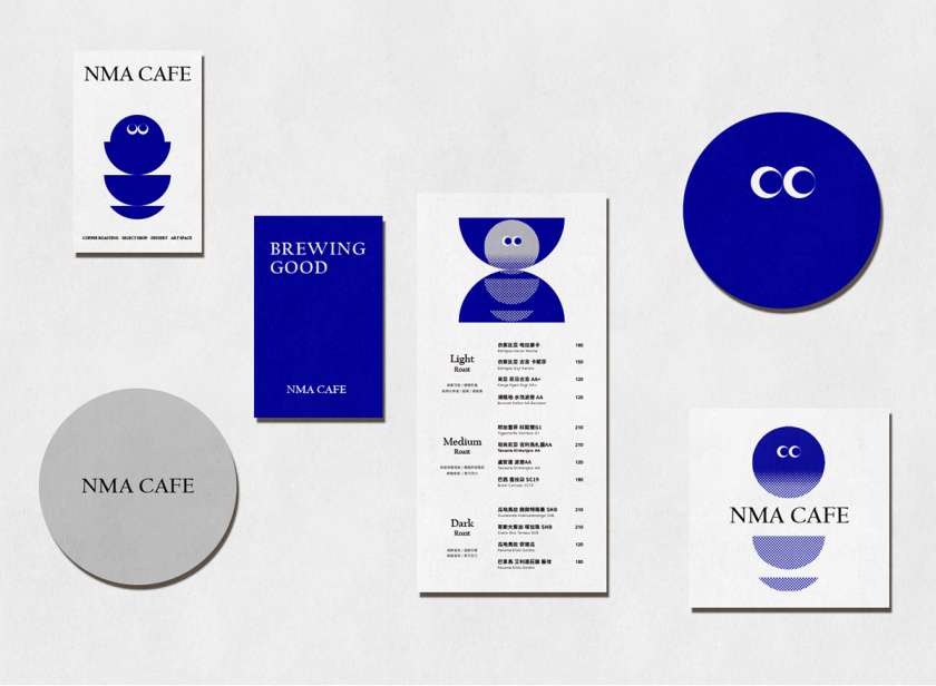 NMA CAFE 咖啡包裝設(shè)計(jì)“單色幾何元素”風(fēng)格