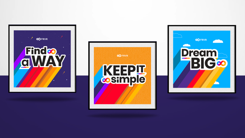 FRVR免費休閑游戲平臺網(wǎng)站品牌重塑,對角線顏色分割無窮大造型LOGO設(shè)計+動感線條輔助圖形 FRVR免費休閑游戲平臺網(wǎng)站品牌重塑,對角線顏色分割無窮大造型LOGO設(shè)計+動感線條輔助圖形