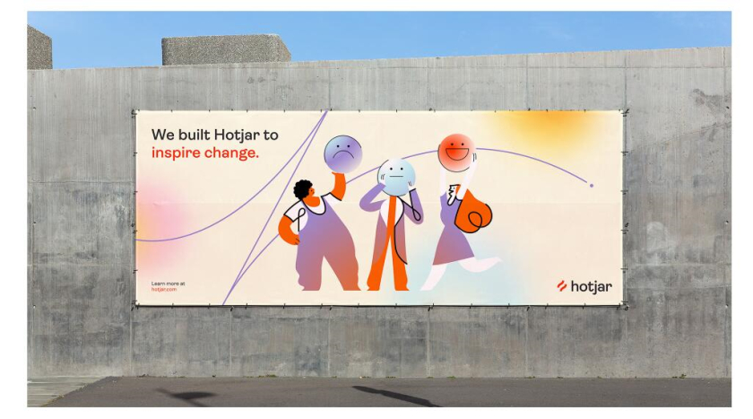 Hotjar 網(wǎng)站熱點(diǎn)工具品牌logo設(shè)計(jì)“抽象熱浪+極簡(jiǎn)插圖品牌應(yīng)用設(shè)計(jì)” Hotjar 網(wǎng)站熱點(diǎn)工具品牌logo設(shè)計(jì)“抽象熱浪+極簡(jiǎn)插圖品牌應(yīng)用設(shè)計(jì)”