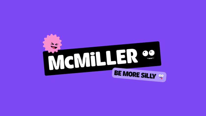 McMiller游戲公司 帶有貼紙的LOGO設(shè)計。
