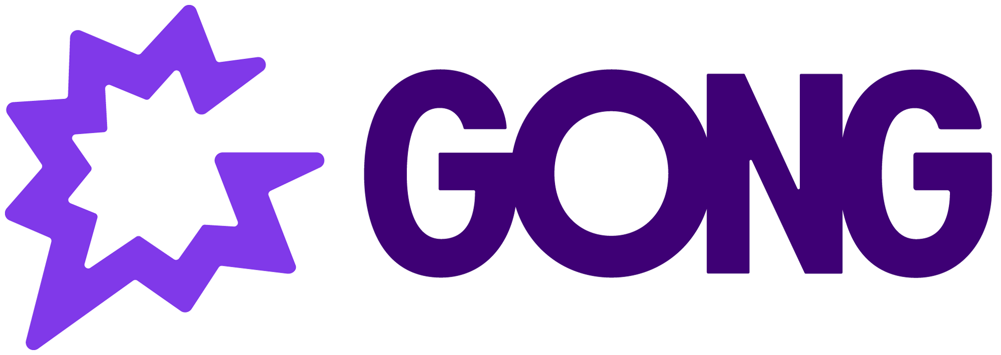 CRM客戶關(guān)系管理平臺GONG品牌logo設(shè)計，慶祝星星元素+對話框+G