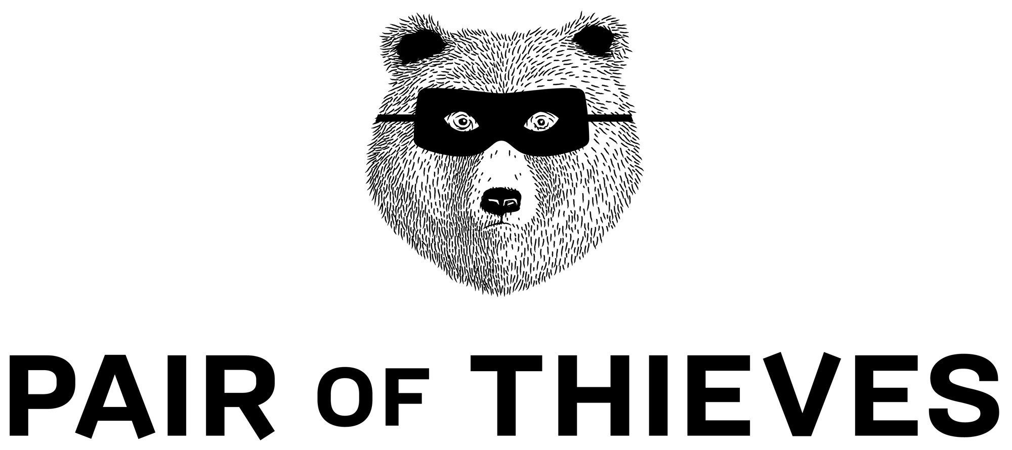 Pair of Thieves襪子內(nèi)衣公司品牌更新設(shè)計-面具熊logo設(shè)計